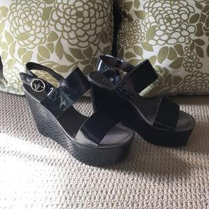 Nicole Miller Patent Wedge